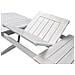 Set Tavolo Giardino Allungabile Rettangolare 150/200 X 90 Con 6 Sedie In Legno Di Acacia Bianco Per Esterno - Foto miniatura 3
