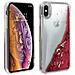 Cover Iphone X / Xs Protezione Rigida Paillettes Liquide - Rosso - Foto miniatura 1