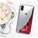 Cover Iphone X / Xs Protezione Rigida Paillettes Liquide - Rosso - Foto miniatura 3