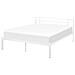Letto In Metallo Bianco Con Rete A Doghe 160 X 200 Cm Cusset - Foto miniatura 1