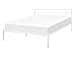 Letto In Metallo Bianco Con Rete A Doghe 160 X 200 Cm Cusset - Foto miniatura 23
