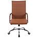 Sedia Elegante da Ufficio Amadora in Similpelle I Poltrona Studio Ergonomica con Rotelle I Sedia Pc con Braccioli Regolabile E Girevole Marrone - Foto miniatura 2