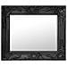 Specchio Da Parete Stile Barocco 50x40 Cm Nero - Foto miniatura 1