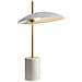 Lampada Da Tavolo Moderna A Led Bianco, Oro, Marmo, Bianco Caldo 3000k 400lm - Foto miniatura 1