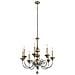 Lampadario A 8 Luci Finitura Oro, E14 - Foto miniatura 1