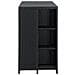 Tavolo Da Bar Con Ripiani Nero 120x60x110 Cm In Polyrattan - Foto miniatura 2