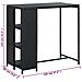 Tavolo Da Bar Con Ripiani Nero 120x60x110 Cm In Polyrattan - Foto miniatura 4