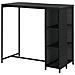 Tavolo Da Bar Con Ripiani Nero 120x60x110 Cm In Polyrattan - Foto miniatura 5