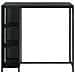 Tavolo Da Bar Con Ripiani Nero 120x60x110 Cm In Polyrattan - Foto miniatura 8