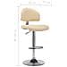 Sgabello Da Bar Crema In Similpelle - Foto miniatura 8