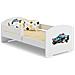Luk 140x70 Letto Per Bambino Con Ringhiera + Materasso E Giroletto Police - Foto miniatura 1