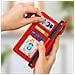 Custodia A Portafoglio Iphone 13 Multiscomparto Supporto Video Rossa - Foto miniatura 3