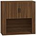 Armadietto A Muro Rovere Marrone 80x33x80 Cm Legno Multistrato - Foto miniatura 2
