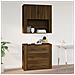 Armadietto A Muro Rovere Marrone 80x33x80 Cm Legno Multistrato - Foto miniatura 1