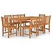 Set Da Pranzo Per Esterni 9 Pz In Legno Massello Di Teak - Foto miniatura 2