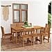Set Da Pranzo Per Esterni 9 Pz In Legno Massello Di Teak - Foto miniatura 1