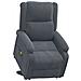 Poltrona Alzapersona Reclinabile Grigio Scuro In Velluto - Foto miniatura 8