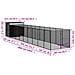 Casetta Cani Corsa Grigio Chiaro 214x1069x181cm Acciaio Zincato - Foto miniatura 8