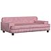Divano Per Bambini Rosa 90x53x30 Cm In Velluto - Foto miniatura 2