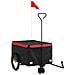 Rimorchio Da Bici Nero E Rosso 30 Kg In Ferro - Foto miniatura 1