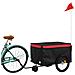 Rimorchio Da Bici Nero E Rosso 30 Kg In Ferro - Foto miniatura 5