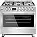 Cucina Elettrica KWGE-K90-6 TOP CHEF 6 Fuochi a Gas Forno Elettrico Multifunzione Termoventilato Classe B Dimensioni 90 x 64.5 cm Colore Inox - Foto miniatura 1