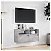 Mobili TV a Parete con Luci LED 2pz Grigio Cemento 41x31x45 cm - Foto miniatura 2