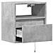 Mobili TV a Parete con Luci LED 2pz Grigio Cemento 41x31x45 cm - Foto miniatura 4