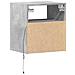 Mobili TV a Parete con Luci LED 2pz Grigio Cemento 41x31x45 cm - Foto miniatura 7