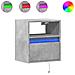 Mobili TV a Parete con Luci LED 2pz Grigio Cemento 41x31x45 cm - Foto miniatura 1