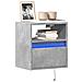 Mobili TV a Parete con Luci LED 2pz Grigio Cemento 41x31x45 cm - Foto miniatura 9