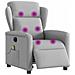 Poltrona Alzapersona Massaggiante Reclinabile Tortora Tessuto - Foto miniatura 3
