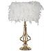 Lampada Da Tavolo Piume 5 - Bianco - Metallo - 25x25x54 Cm - Foto miniatura 1