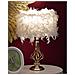 Lampada Da Tavolo Piume 5 - Bianco - Metallo - 25x25x54 Cm - Foto miniatura 5