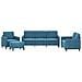 Set di Divani 4 pz Blu in Velluto - Foto miniatura 1