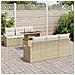 Set Divano da Giardino a 7 pezzi con Cuscini Beige in Rattan Polietilene - Foto miniatura 3