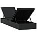 Lettini Prendisole 2pz con Tavolino Nero in Polyrattan - Foto miniatura 8