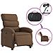 Poltrona Elettrica Reclinabile Marrone in Tessuto - Foto miniatura 6