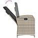 Set Pranzo da Giardino 3pz con Cuscini Grigio Chiaro Polyrattan - Foto miniatura 5
