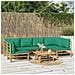Set Salotto da Giardino 7pz con Cuscini Verdi Bambù - Foto miniatura 2