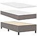 Letto Box Spring con Materasso e Panchina Taupe 100x200 cm in Tessuto - Foto miniatura 3