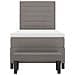 Letto Box Spring con Materasso e Panchina Taupe 100x200 cm in Tessuto - Foto miniatura 9
