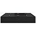 Struttura Letto con Contenitore  Nero Rovere 200x200 cm - Foto miniatura 6
