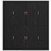 Struttura Letto con Contenitore  Nero Rovere 200x200 cm - Foto miniatura 9