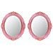 Set Di 2 Specchi Decorativi Vintage Rosa Da Parete 37,6 X 33,3 Cm - Foto miniatura 1
