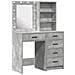 Set di 2 Pezzi di Vanity con LED Grigio Cemento in Legno Ingegnerizzato - Foto miniatura 1