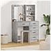 Set di 2 Pezzi di Vanity con LED Grigio Cemento in Legno Ingegnerizzato - Foto miniatura 2