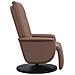 Poltrona Reclinabile con Poggiapiedi Marrone in Similpelle - Foto miniatura 4