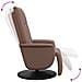 Poltrona Reclinabile con Poggiapiedi Marrone in Similpelle - Foto miniatura 6