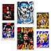 Set Di 6 Stampe Graffiti Iconici Pop Frida Dali Mercury Bowie Marilyn Incorniciati Con Illustrazioni Di Design Per L'ufficio Domestico A3 & A4 Cornice Bianca - Foto miniatura 1
